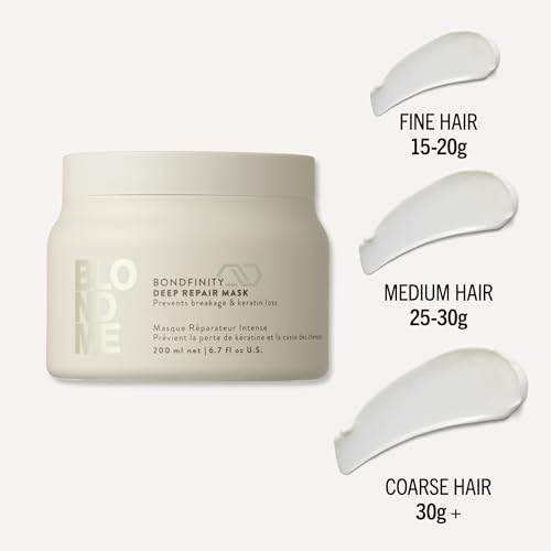 BlondMe Bondfinity Deep Repair Mask for Blonde Hair | Intensive Hair Treatment | Strengthens, Repairs, & Prevents Breakage | For Blonde, Lightened, & Grey Hair