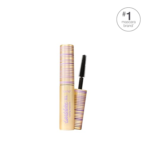 tarte tartelette XL tubing mascara – Lash Extensions in a Tube with Peptide, Extra-Bold Buildable Length & Volume, Smudge-Proof Longwear, Easy-to-Remove, Vegan & Cruelty-Free, travel size, black