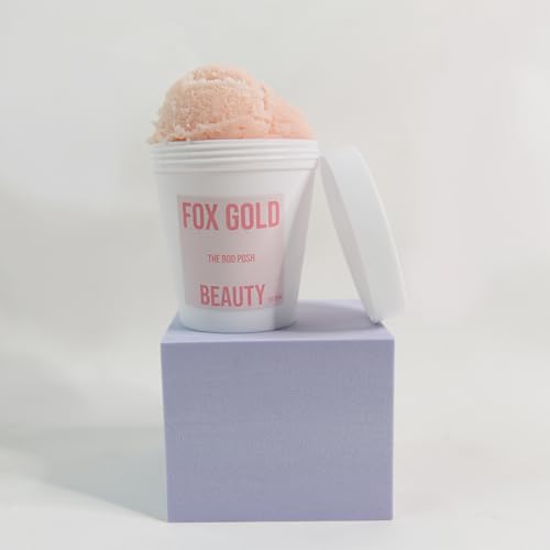 Fox Gold Beauty Suga Bae Ice Cream sugar scrub- Cherry blossom cake scented shimmer -Moisturizing and Exfoliating Body,Hand, Foot Scrub Vegan, Cruelty Free, Organic Great Gifts For Women 200 ml