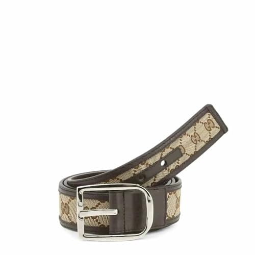 Gucci Belt GG Supreme Leather 1.5 Width Beige/Ebony, Size 42 US / 105 IT