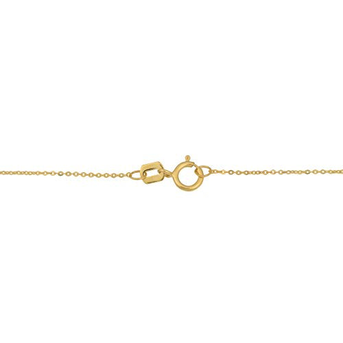 Kooljewelry 10k Yellow Gold Heart Necklace (18 inch)