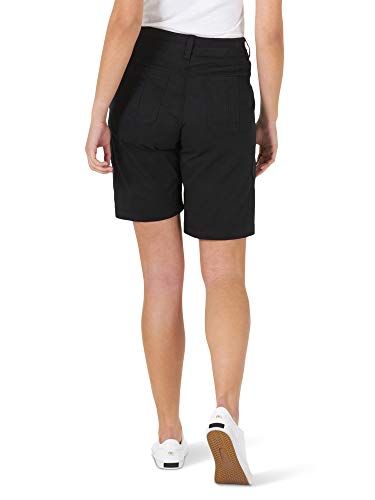 Lee Women's Relaxed Fit Avey Knit Waist Cargo Bermuda Short Black 12