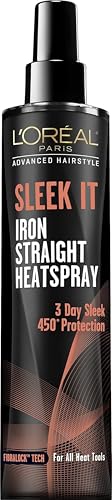 L'Oréal Paris Advanced Hairstyle Sleek It Iron Straight Heat Spray, 5.7 Ounce
