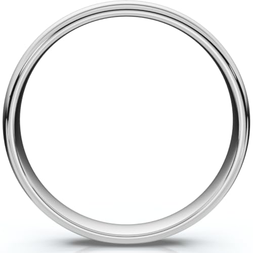 P3 POMPEII3 Pompeii High Polished Wedding Mens Band 14K White Gold - Size 8