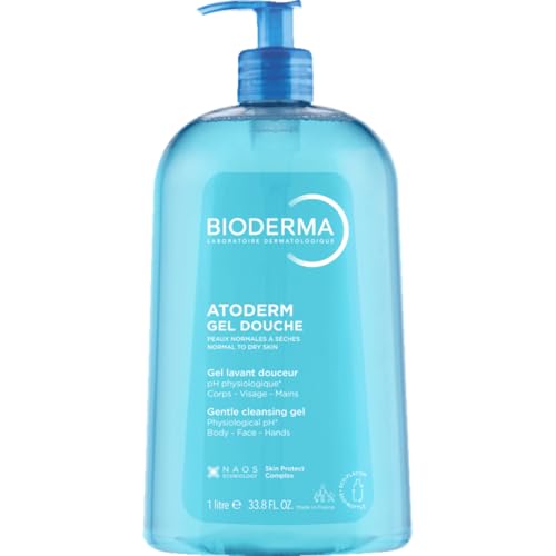 Bioderma - Atoderm Hydrating Shower Gel Body Wash - Moisturizing Face and Body Cleanser for Normal to Dehydrated Sensitive Skin