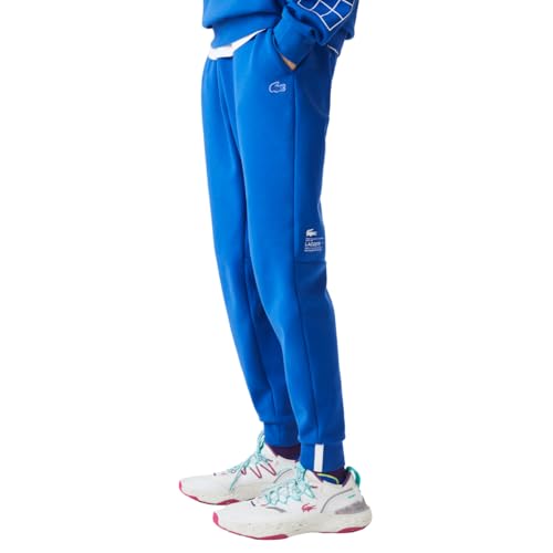 Lacoste Men's Slim Fit Oversized Branded Trackpants, Marina, Medium
