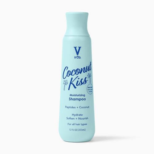 V&Co. Moisturizing Shampoo 12 Oz. - Sulfate Free, Color Safe, and Gentle Formula with Peptide Technology Boosting Hydration for Dry, and Color Treated Hair