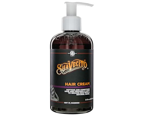Suavecito Hair Cream Pump Bottle Medium Shine All Day Light Hold (8 oz)