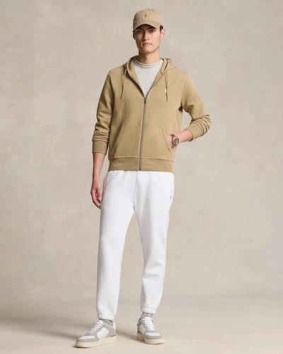 POLO RALPH LAUREN Double Knit Tech Fleece Hoodie (US, Alpha, X-Large, Regular, Regular, Luxury Khaki)