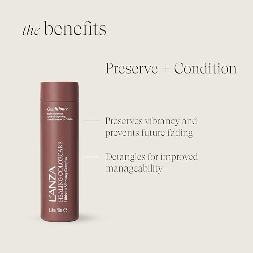 L'ANZA Healing Colorcare Sulfate Free Conditioner for Women, 8.5 Fl Oz