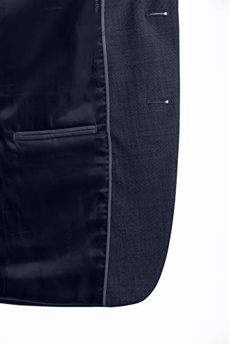Calvin Klein Men's Slim Fit Suit Separates, Solid Medium Blue, 46 Regular