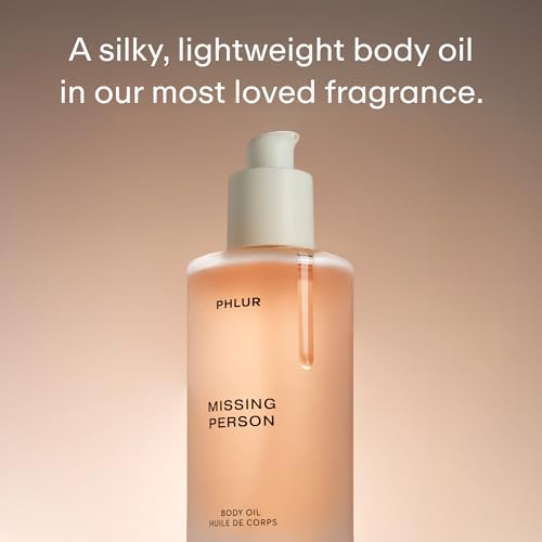 PHLUR Missing Person Body Oil, 4 Oz – Skin Musk Bergamot & Jasmine