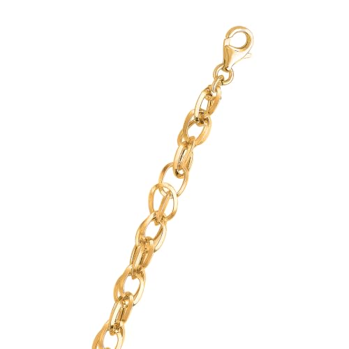 Floreo Italian 14k Yellow Gold 4.5mm Euro Link Bracelet, 7.5 Inch