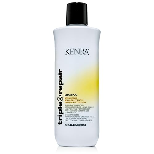 Kenra Professional Triple Repair Shampoo | Targets & Repairs Weak or Broken Bonds | Split Ends | Damaged Hair | Bond Builder | Sulfate-Free | 10.1 fl. oz.