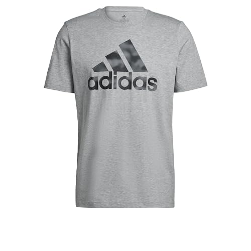 adidas Men's Essentials Camouflage Printed Tee, Medium Grey Heather