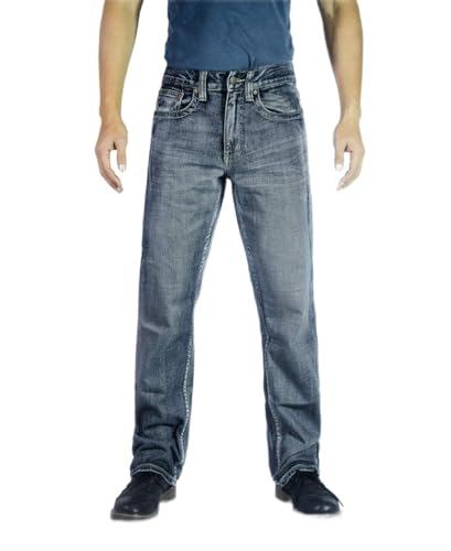 Flypaper Mens Fashion Bootcut Jeans Regular FIT Medium Vintage Blue Size 32X30