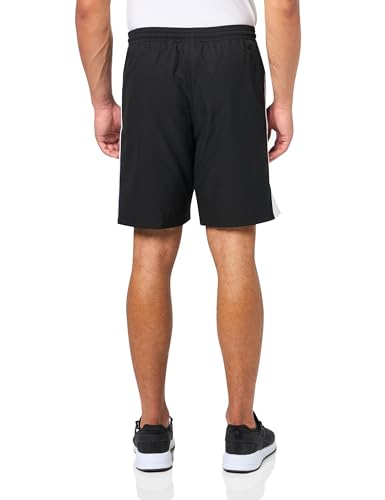 Lacoste Men's Taffetas Diamante Classic Fit Colorblocked Shorts, Black/White-White, M