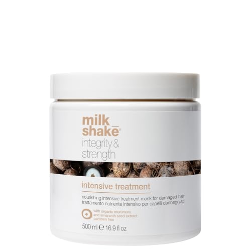 milk_shake Integrity & Strength Intensive Treatment | Deep-strengthening treatment for dry, damaged hair | with amaranth seed extract & muru muru butter to nourish, fortifiy & protect hair, 16.8 fl oz