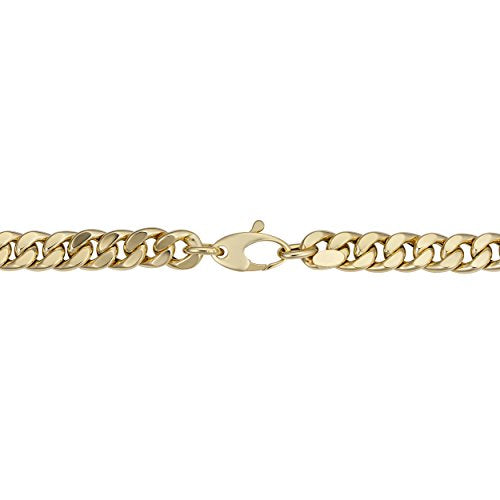 Kooljewelry Mens 14k Yellow Gold Curb Bracelet (6.2 mm, 8.5 inch)