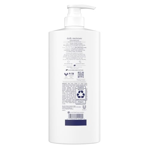 Dove Daily Moisture Shampoo for Dry Hair with Hyaluronic Serum 28oz