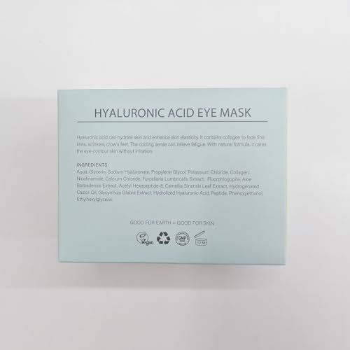 PEAUAMIE Under Eye Patchs Hyaluronic Acid Eye Mask for Dark Circles and Puffiness Wrinkle Eye Bags 30 Pairs