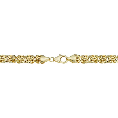 Kooljewelry 14k Yellow Gold 6 mm Byzantine Bracelet (7.5 inch)