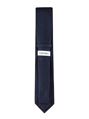 Calvin Klein Men's Steel Micro Solid A Tie, Navy, Regular