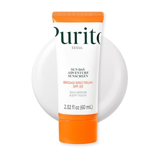 PURITO Korean Sunscreen SPF 50 for Sensitive Skin, 2.02 fl.oz