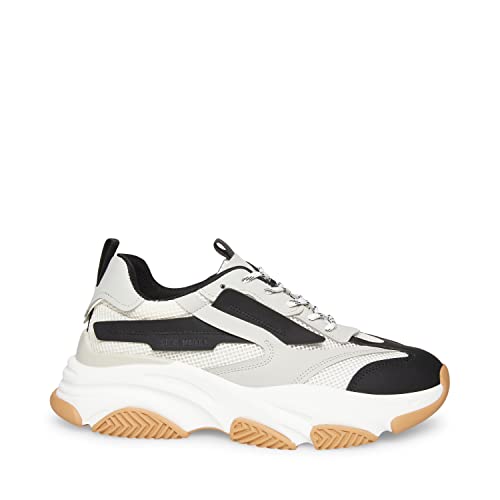 Steve Madden Men's Possess Sneaker, White Multi, 10