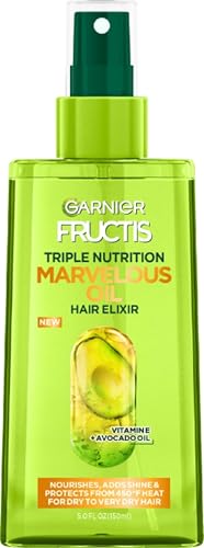 Garnier Fructis Triple Nutrition Marvelous Oil Hair Elixir, 5.0 Fl Oz, 1 Count (Packaging May Vary)