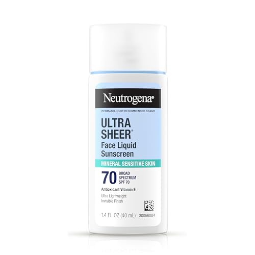 Neutrogena Ultra Sheer Liquid Mineral Face Sunscreen SPF 70, 1.4 fl oz