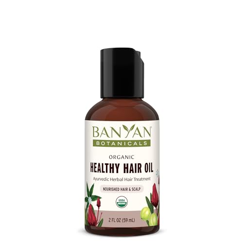 Banyan Botanicals Bhringaraj & Amla Organic Hair Oil - Ayurvedic Scalp & Hair Treatment for Thick, Lustrous Locks - All Hair Types - 2 oz. - Non-GMO, Sustainably Sourced