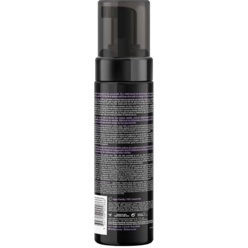 b.tan Large Violet Base Self Tanner Mousse | A Little Extra Love At First Tan - 1 Hour Express Sunless Tanning Foam, Cancels Orange Tones, Dark Bronze Glow, No Fake Tan Smell, Face & Body, 10.1 Fl Oz
