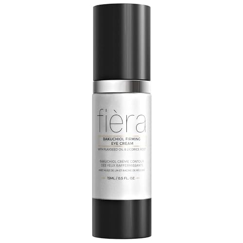 FIÈRA Bakuchiol Firming Eye Cream - Designed Specifically For Mature Skin - Targets Wrinkles, Anti-Aging, Dark Spots, and Fine Lines - Hydrating and Rejuvenating Formula - 15 ML / 0.5 FL. OZ.