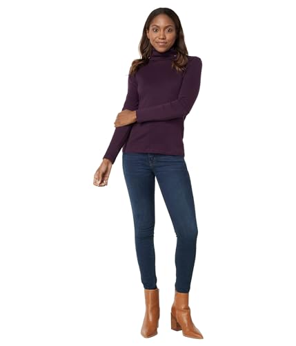 Tommy Hilfiger Women's Long Sleeve Turtleneck Sweater, Aubergine, Medium