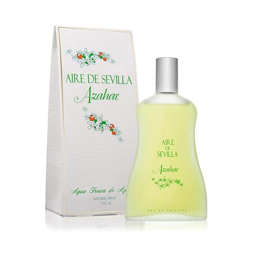 Instituto Español Aire de Sevilla Agua de Azahar, Fresh Eau de Toilette Spray for Women, Citrus Blossom Scent, 5.1 fl oz (150 ml), Made in Spain