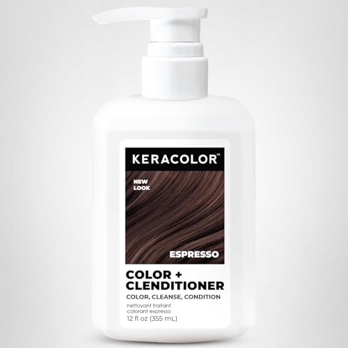 Keracolor Color + Clenditioner, Semi-Permanent Color, Espresso, 12 Fl Oz