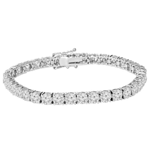Pompeii 9 ct Genuine Diamond Tennis Bracelet 7" 14K White Gold