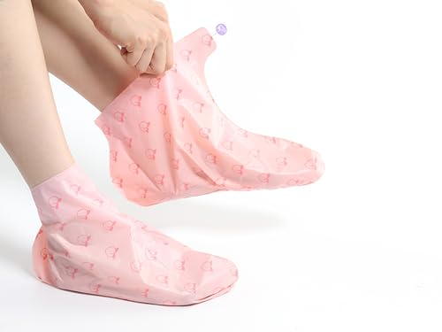 TONYMOLY Lovely Peach Foot Mask Boots - Korean Foot Care Treatment Set, 5pk