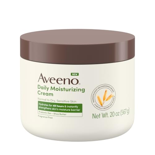Aveeno Daily Moisturizing Cream for Normal, Dry, Sensitive Skin, 20 Oz