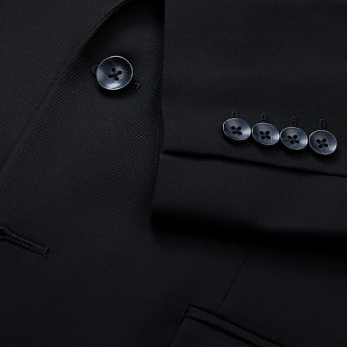 J.M. Haggar Men's Premium Performance Stretch Stria 2-Button Suit Separate Coat, Black 48 Long
