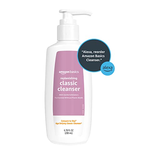 Amazon Basics Gentle Exfoliating Face Wash, Replenishing Daily Facial Cleanser, Refreshing, 6.78 fl oz (Pack of 1)