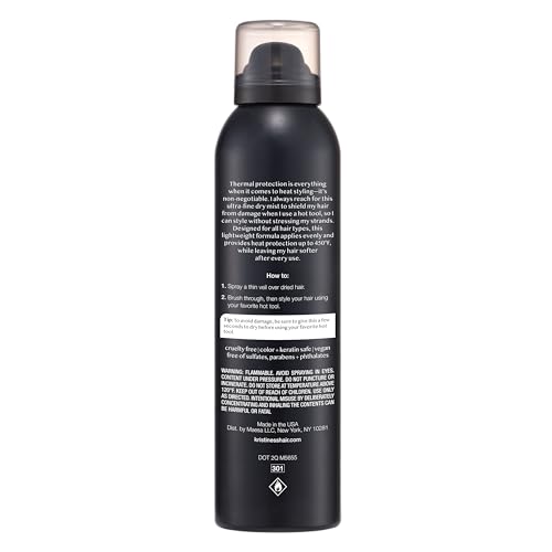 Kristin Ess Dry Heat Protectant Spray - Blow Dry Frizz Control + Shine Enhancing - Anti Humidity Thermal Heat Protectant Spray - Repair + Protect Hair Up to 450 Degrees - Fresh Pear Fragrance (5 oz)