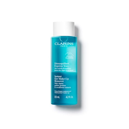 Clarins Instant Eye Make-Up Remover | Bi-Phase Remover For Heavy and Waterproof Eye Make-Up | Cleanses, Softens, Hydrates | Conditions Lashes | Ophthalmologist Tested | All Skin Types | 4.2 Ounces
