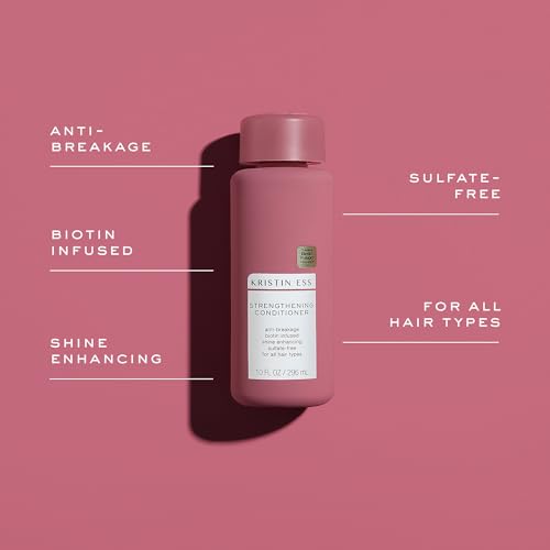 Kristin Ess Biotin Deep Conditioner - Promotes Healthy Hair Growth - Strengthen + Repair Dry Damaged Hair - Prevent Hair Breakage with Fortifying Amino Acids - Vegan, Sulfate Free, Color Safe 10oz
