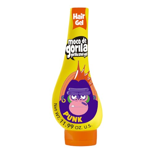 Moco de Gorila Punk Hair Styling Gel, Reactivate with Water, Long-Lasting Hold, 11.99 Oz Squeezable Bottles (Pack of 3)