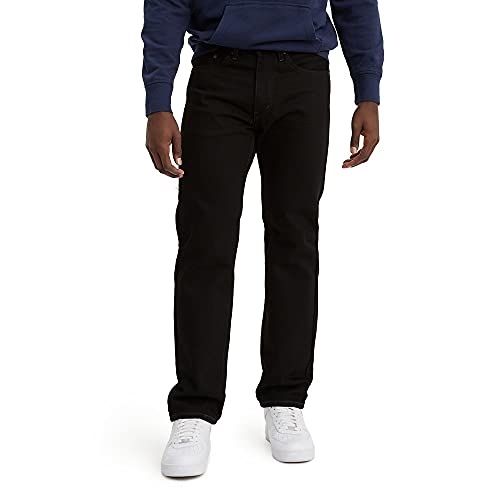 Levi's Men's 505 Regular Fit Jeans (Also Available in Big & Tall), (New) Black-Discontinued, 36W x 34L