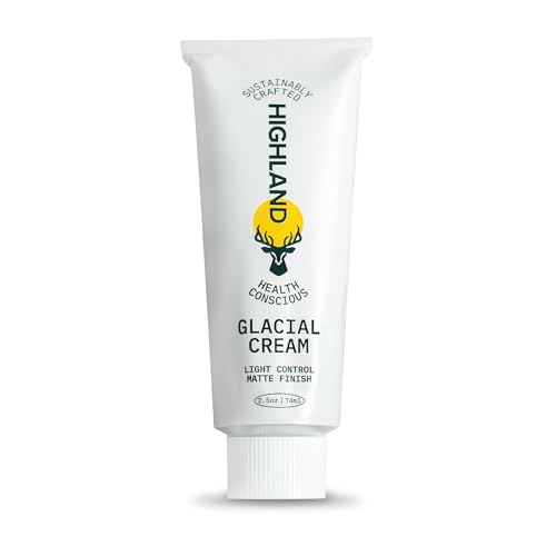 Highland Glacial Cream - Hair Styling Cream- Smooths, Hydrates, De-Frizzes, Texturizes & Defines - Low Hold Matte Finish for All Hair Types - Natural Ingredients that Boost Hair & Scalp Health- 2.5 oz