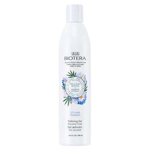 Biotera Styling Defining Hair Gel - Alcohol-Free Flexible Hold for Sculpting & Shaping, Defines Hair with Radiant Shine, No Flaking or Stickiness, Cruelty-Free, Color-Safe, Vegan, 15.2 Fl Oz