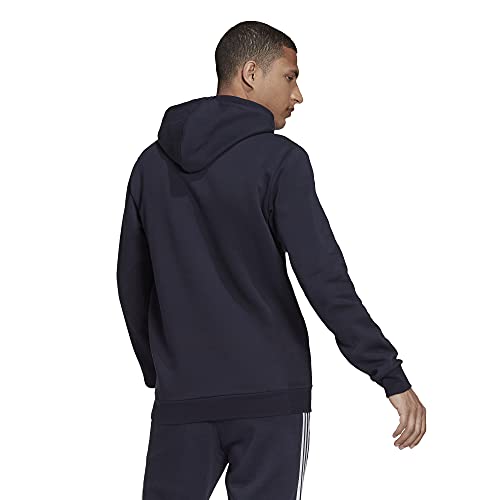 adidas Men's Essentials Fleece Hoodie, Legend Ink/White, Large